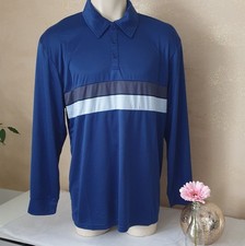 Men`s Touch Herren Langarm Shirt Poloshirt m. Kragen Mikrofaser blau Gr. M *NEU*