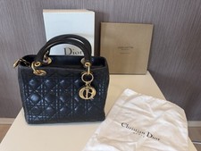 Lady Dior Tasche Cannage Lammleder Schwarz Medium Gebraucht
