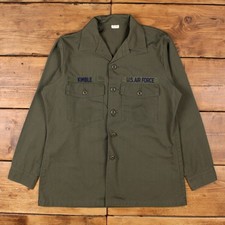 Vintage Militär Hemd Knopf L