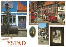 105/418 AK HÄLSNINGAR FRAN YSTAD FEUERWEHR FAHRRAD HAUSTÜR ENTE