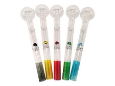 Glaspfeife Tabakpfeife Mushrooms Glas Pfeife 18cm Handpfeife Bälle In der Pfeife