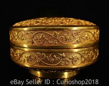 6.4" Old Tibet Copper Gilt