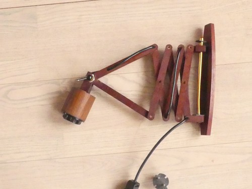Scherenlampe wandlampe holz - wandlampe,