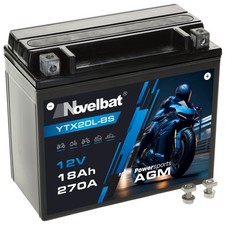 Agm motorradbatterie ytx20l - agm, ytx20l-bs