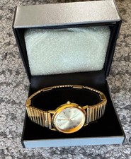 Uhr Damenuhr Armbanduhr Tchibo Skyline Damen - Bicolor -Uhr Goldfarben sehr EDEL