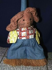 Strohbesen Reisigbesen Osterhase Figur Statue Länge 107 cm Oster TOP Art Designe