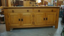 Massiv Belgische Eiche Hell Kommode Sideboard Schrank Schreinerarbeit Eisenbesch