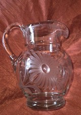 Kleines Glaskännchen Vintage Kännchen Kaffeesahne Milchkännchen Blumenvase 