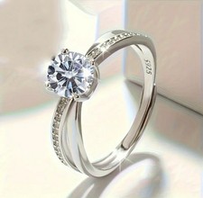 Damen Ring 925Sterling Silber mit Zirkonia  Damenring Frauenring Universal Größe