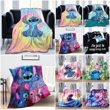 Unisex Kinder Lilo Stitch Flanelldecke Bettwäsche Kuscheldecken Flannel Blanket