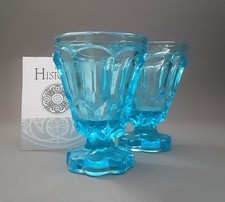 Zwei antike Weingläser aus Pressglas original Jugendstil um 1900