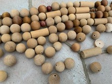 150 x Holzkugeln gedrechselt, Bastel Kugeln Rohholzkugeln, Buche Ø 2,5 cm