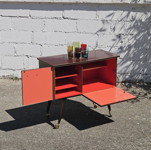 Mid century formica barwagen - mid-century,
