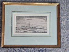 Ansicht Werre & Bad Salzuflen Merian Kupferstich 1648 im Berliner Leiste Rahmen