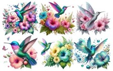 Bügelbild Bügelmotiv Kolibri