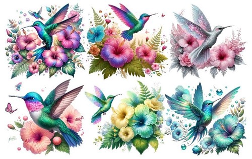 Bügelbild bügelmotiv kolibri - bügelmotiv,