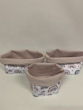 Aufbewahrungskorb Baby Wickeltisch Körbchen Set Organizer Rainbow Rosa