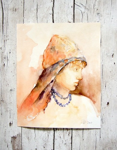 Aquarell junge frau - aquarell,,