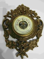 Alter Messinguss Wandbarometer