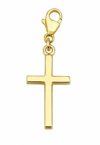 Charm kreuz gold - kreuz, poliert