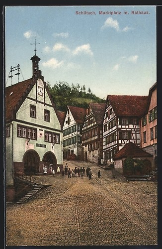 Schiltach marktplatz mit - schiltach,,