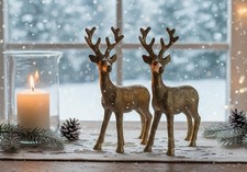 2er Set Rentier aus Aluminium