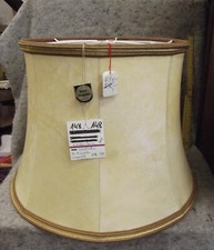 Schirm, Lampenschirm, Schafsleder, beige, Glockenform, 1980/90er Jahre, Nr.148