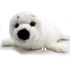 Robbe weiß Kuscheltier