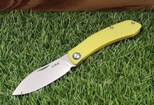 Sanrenmu Messer 7315-GP Slipjoint 12C27 Sandvik Stahl §42a konform G10 Griff gel