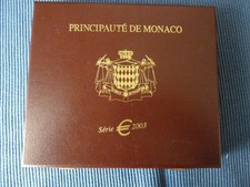 Monaco KMS 2003; 10Ct-2€ in Holzschatulle