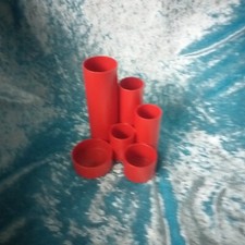 Retro Schreibtisch Büro Boy Butler Utensilo Pultfix 15 cm Plastik Rot 70er rar