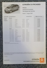 Preisliste Citroen Citroën C4
