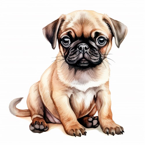 Wandtattoo aufkleber mops - aufkleber,