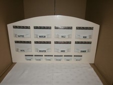 Schüttenregal - Schütten - Regal - 14 Schütten - Antik - Rosenmuster