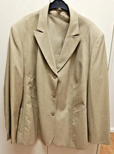 ? Klassischer Damen-BLAZER Gr. 50, beige-oliv + Verzierungen - Textil-C. 2000er