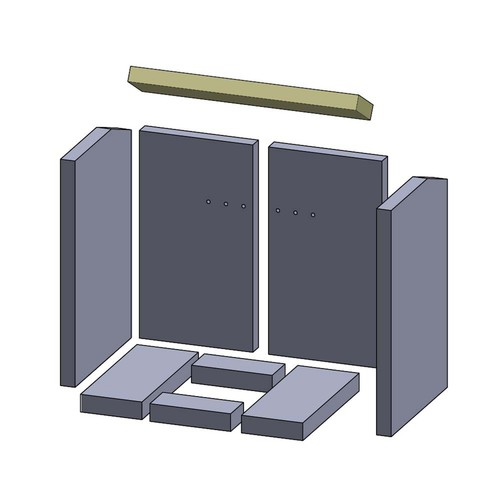 Heizgasumlenkplatte 390 x - , 75