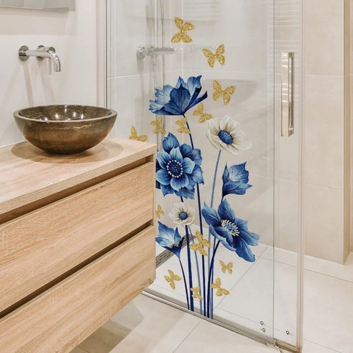 Große blaue blumen - große,