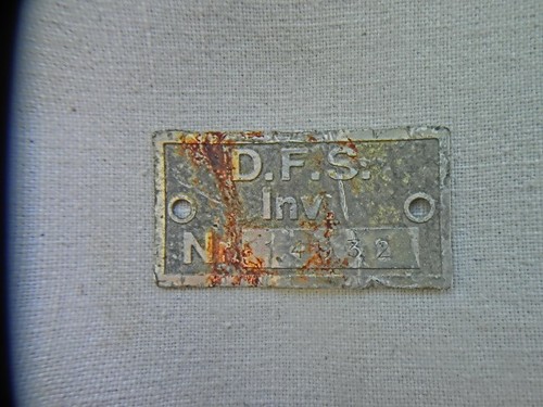 Marke schild inv nr - -,