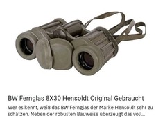 Bundeswehr Original BW Fernglas 8x30 Hensoldt gebraucht