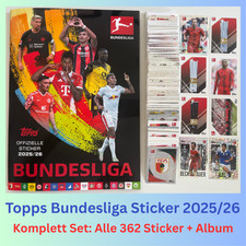 Topps Bundesliga Sticker 25/26 2025/2026 Komplett Set - Alle 362 Sticker + Album