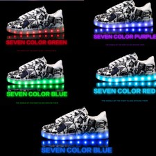 Mode Bunte leuchtende Schuhe Paare LED Schuhe Laufschuhe USB Ladeschuhe