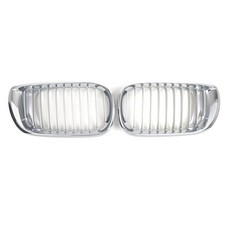 2X Nieren Kühlergrill Grill Chrom+Silber Für BMW 3er E46 Limo Touring 2002-2005