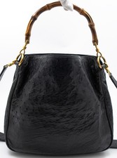 GUCCI BAMBOO SCHULTERTASCHE SHOULDER BAG STRAUßENLEDER OSTRICH TASCHE RAR +STRAP