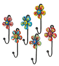 Wandhaken handbemalter - 6x,