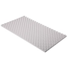 10x Noppenschaumstoff AKUSTIKSCHAUMSTOFF (100x50x3 cm) Schall Dämmung weiß