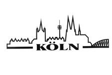 Köln Skyline Aufkleber Sticker Autoaufkleber City geplottet 20x8 cm