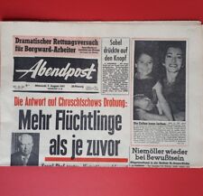 Abendpost vom * 9. August 1961