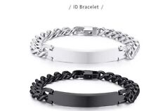 Edelstahl Armband Herrenarmband Gravur Surfer Biker Silber Gold