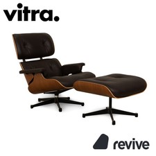 Vitra Eames Lounge Chair inkl. Ottoman Leder Sessel Dunkelbraun manuelle