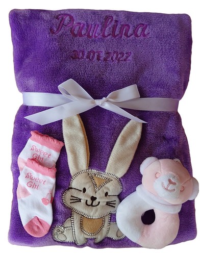 Babydecke mit namen bestickt - namen, +